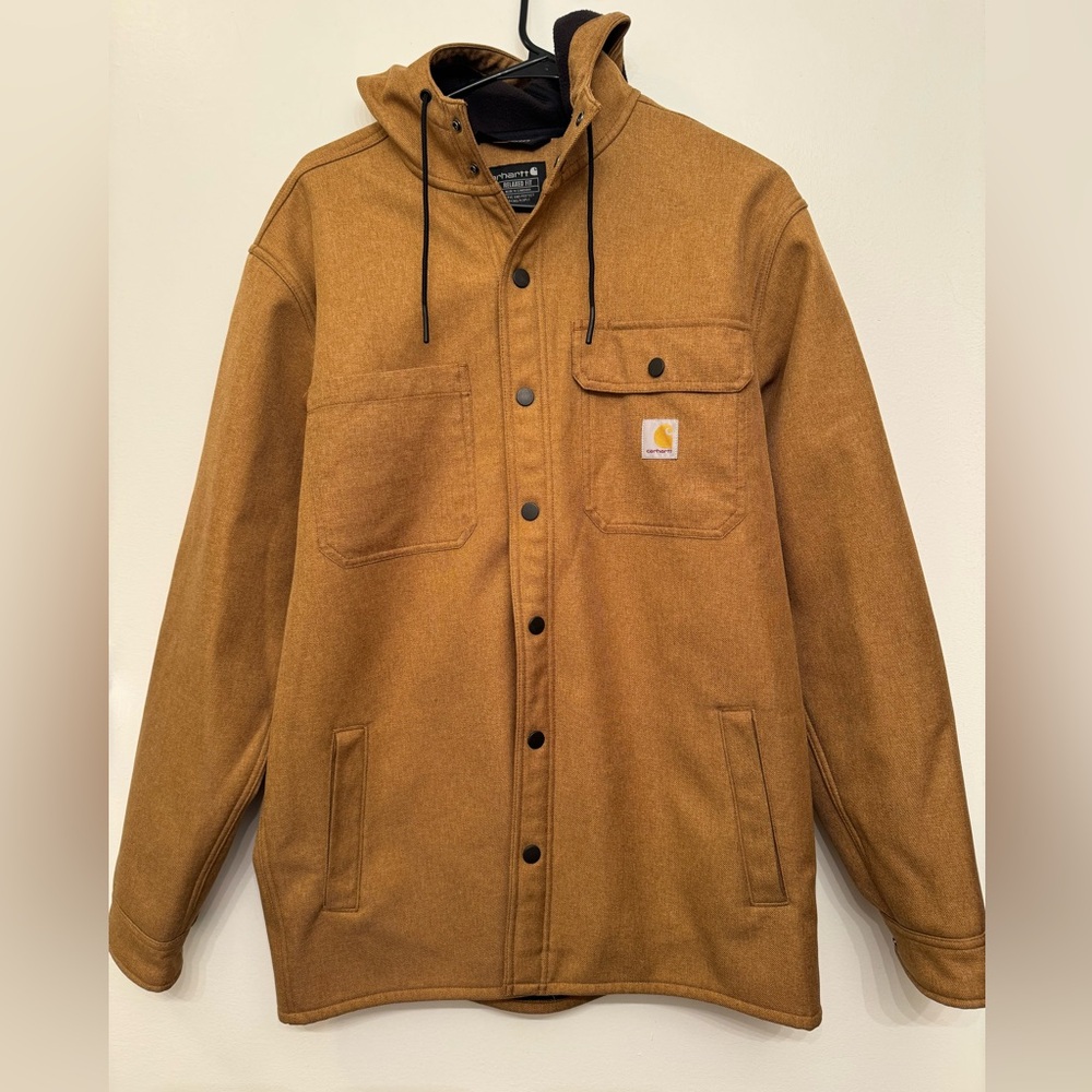 EUC Carhartt rain defender heavyweight hooded shirt jacket